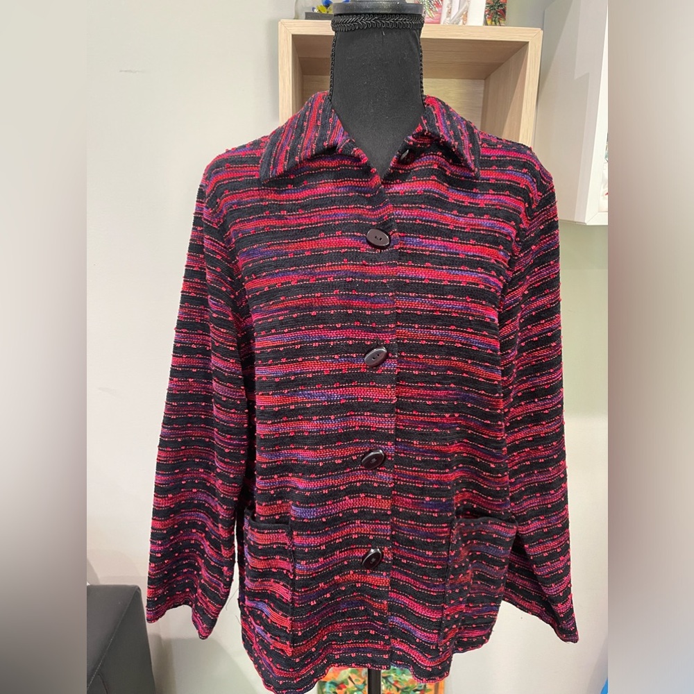 Koret Womens Long Sleeve Collared Tweed Cardigan - Picture 1 of 5